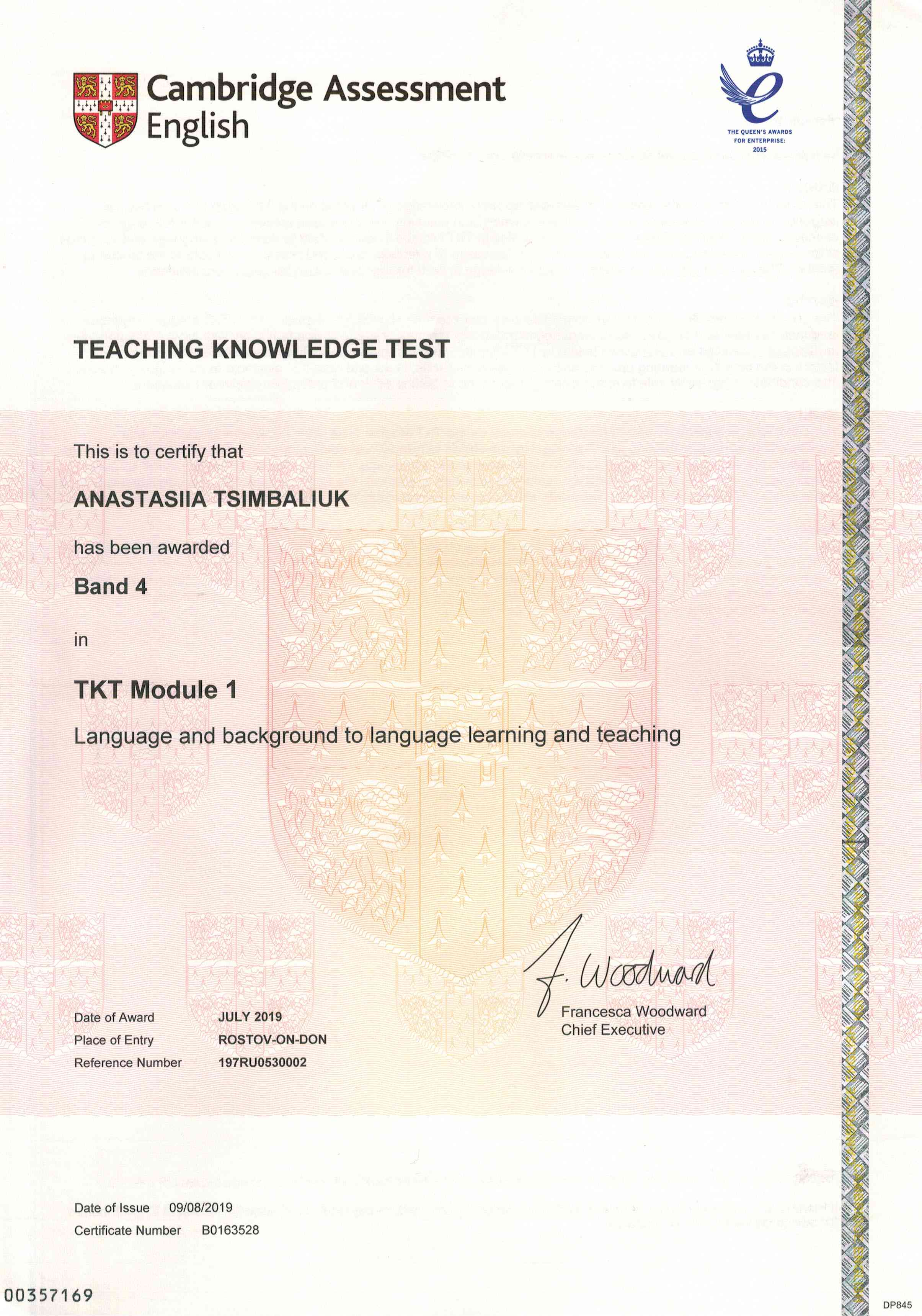 The Teaching Knowledge Test (module 1)